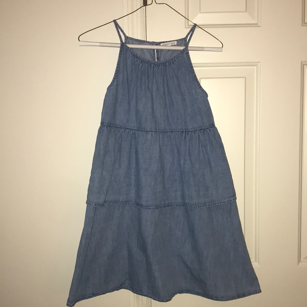 Copper Key Denim Dress, L